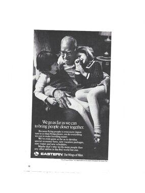 Print Ad Eastern Airlines Wings Of Man Vintage Advertisement 1973 Fashion Family
